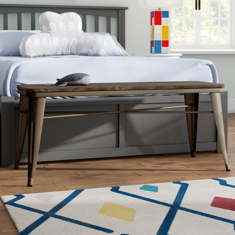 Gracie Oaks Lecia Metal Dining Bench & Reviews Wayfair